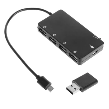 1 Комплект Micro USB OTG 4-Портовый Концентратор Питания Кабель-Адаптер Для Зарядки Смартфона Планшета Высокая Скорость