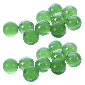 20 Шт шариков 16 мм Стеклянные шарики Knicker Стеклянные шарики Украшения Цветные Самородки Игрушка Зеленая