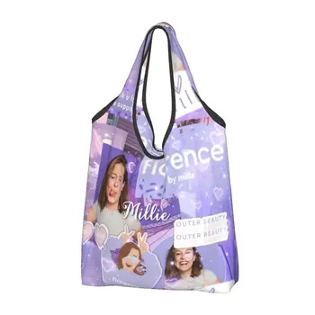 Женская сумка для покупок Florence By Mills на заказ, портативные сумки для покупок в продуктовых магазинах большой емкости