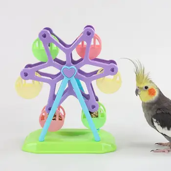 Игрушка для дрессировки птиц, красочная колесная кормушка, улучшающая интеллект птиц, навыки поиска пищи для домашних попугаев, Волнистые попугайчики, добывающие пищу для попугаев