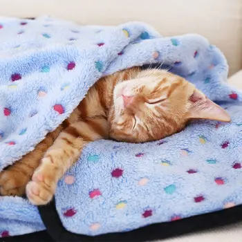 Моющийся мягкий фланелевый утолщенный коврик для домашних животных, Мягкое флисовое одеяло, подстилка для домашних животных, коврик для собаки, подушка для кошки, домашний коврик, согревающий спальный чехол