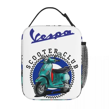 Самокат Vespa Piaggio, продукт, Изолированная сумка для ланча, Школьный ящик для хранения продуктов, портативный модный термоохладитель Bento Box