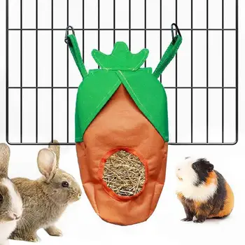Сумка-тоут для кормления сеном, подвесная сумка для кормления сеном для кролика, Многоразовая, с одним отверстием, подвесная сумка для кормления сеном для ежей, хомяков, морских свинок.