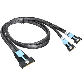 Тонкий кабель MCIO 8i 5.0 SFF-8654 от 8I до 2 MCIO SFF-8654 4I для высокоскоростной передачи данных