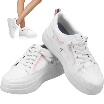1 Пара кроссовок, женские белые кроссовки, кроссовки на плоской подошве, повседневные женские кроссовки, женские модные кроссовки, размер 39