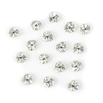 10шт Стеклянных страз с плоской спинкой, мини-бриллиантов, 3D кристаллов, драгоценных камней, украшений для маникюра 