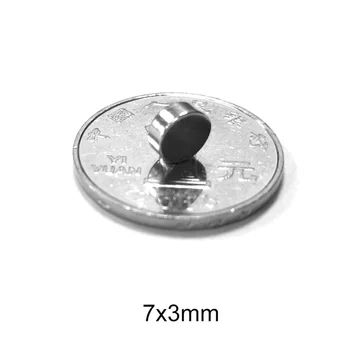 20 ~ 500шт 7*3 мм неодимовый магнитный диск 7x3 мм 7x3 сильных маленьких магнитика для поделок 7 мм x 3 мм Постоянный неодимовый магнит