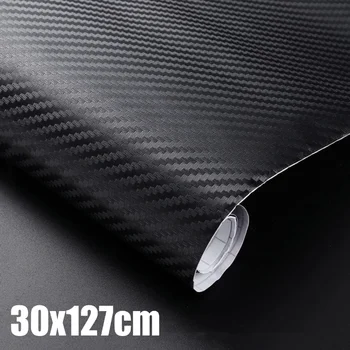 30x127 см Автомобильные 3D наклейки из рулонной пленки из углеродного волокна Виниловая пленка 