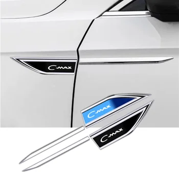 3D Металлическая автомобильная эмблема, логотип, наклейка на крыло, значок, защитная наклейка на кузов автомобиля, автомобильные аксессуары Ford Cmax C-MAX