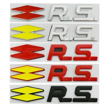 3D Металлический Логотип RS Буквы Для Стайлинга Автомобилей Эмблема Заднего Багажника Значок Наклейка Для Renault Sport Megane 3 MK4 Clio 4 RS Стикеры Аксессуары
