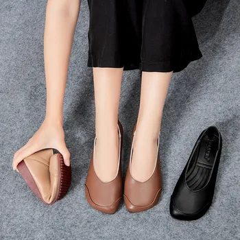 COOTELILI 2021, Женская обувь на плоской подошве, женская модная обувь на плоской подошве, Нескользящие базовые повседневные туфли на плоской подошве, удобные, большие размеры 41, 42, 43