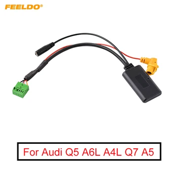 FEELDO Автомобильный Беспроводной Модуль Bluetooth MMI 3G AMI Aux Аудиокабель С Микрофоном Для Audi Q5 A6L A4L Q7 A5 S5 AUX Кабель