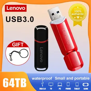 Lenovo 2 ТБ USB Флэш-Накопители 64 ТБ 16 ТБ Флеш-Накопитель 4 ТБ Флэш-Диск 128 ГБ USB 3.0 Память Водонепроницаемый Для Компьютера ПК ТВ Быстрая Доставка