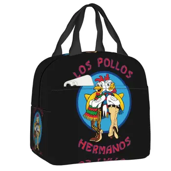 Los Pollos Hermanos Во все тяжкие, термоизолированная сумка для ланча, женский переносной контейнер для ланча для школьного хранения, коробка для бенто с едой