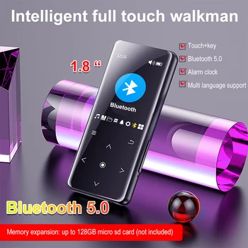 MP3-плеер с Bluetooth 5.0 HiFi, портативная аудиосистема с поддержкой Walkman, динамик, TF-карта, металлическая электронная книга, Музыкальный плеер HIFI MP3