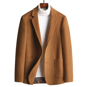 MRMT 2023, новый повседневный костюм, осенне-зимний плотный шерстяной костюм, мужской тренд, тонкий шерстяной маленький костюм, мужское пальто Nizi, топ