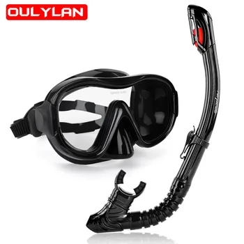 Oulylan Новая Профессиональная маска для подводного плавания с трубкой и очки для подводного плавания Очки для дайвинга Набор легких дыхательных трубок Маска для подводного плавания