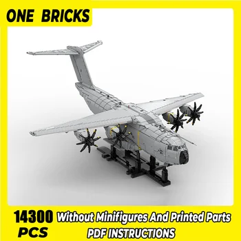 UCS Airbus A400M Atlas Model Moc Building Blocks Technology Fighter Brick DIY Assembly Большой самолет Игрушка Детский подарок к празднику