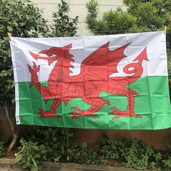 Z-ONE FLAG Флаг Уэльса, 90x150 см, полиэфирный подвесной валлийский красный флаг Соединенного Королевства, флаг Великобритании для украшения помещений и улицы
