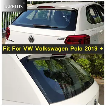 Авто Задний спойлер за стеклом, крыло, накладка для губ, подходит для Фольксваген Поло 2019 - 2023, аксессуары для экстерьера автомобиля из углеродного волокна