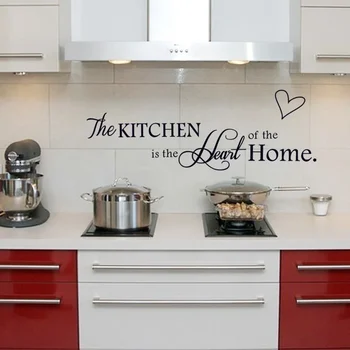 Английские буквы Kitchen Love Виниловая наклейка на стену Наклейки на стены Художественные слова Наклейки для украшения фона кухни Home Decor