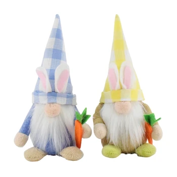 Весенний гном Пасхальный гном Кролик с морковкой Безликие куклы Tomtes Nisse Шведский
