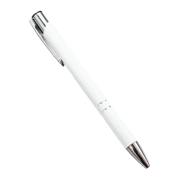 Выдвижная ручка с черными чернилами Металлическая шариковая ручка Многоразового использования Черная ручка