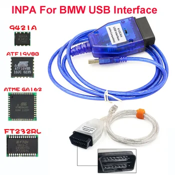 Для BMW INPA USB Интерфейсный Кабель OBD Диагностический Разъем K + DCAN K CAN FTDI FT232 Чип K-Line Переключатель Автомобильный Кодовый Инструмент OBD2 Сканер