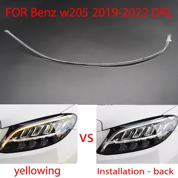 Для Mercedes-Benz C-Class W205 2019-2023 DRL Автомобильная Диафрагма Грыжа Направляющая Фары Дневного Света Трубка Светодиодного Фонаря Белого цвета