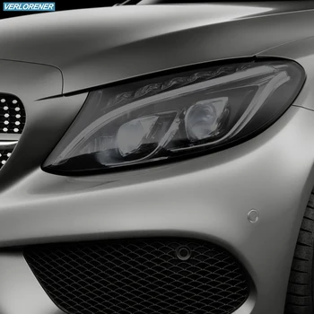 Защитная Пленка Для Автомобильных Фар С Дымчато-Черным Оттенком, Виниловая Прозрачная Наклейка TPU Для Mercedes Benz C Class W205 C63 AMG S205