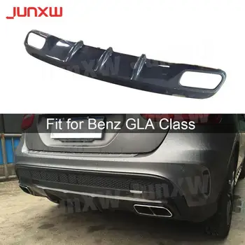 Карбоновый Диффузор для Задней Губы Mercedes Benz GLA Class X156 GLA45 2015-2018 FRP Защита Бампера Автомобиля Для Укладки