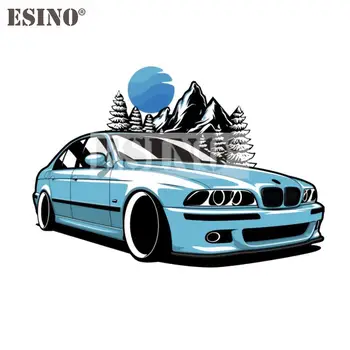 Классический синий дизайн автомобиля для BMW E39 E46 Автомобильный аксессуар Креативная водонепроницаемая наклейка из ПВХ Виниловая наклейка на весь кузов автомобиля