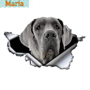 Креативная 3D Черная наклейка на автомобиль Cane Corso, Рваная Металлическая Наклейка, Светоотражающие наклейки, Водонепроницаемые наклейки для стайлинга автомобилей, наклейки для домашних собак