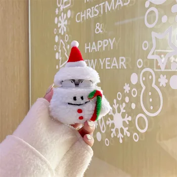 Милый Мультяшный Рождественский Снеговик Bluetooth-Гарнитура Чехол для Airpods 1 2 3 Pro Pro2 Чехол Для Наушников Беспроводная Коробка Для Наушников