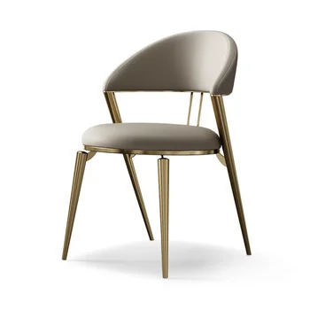 Минималистичный Роскошный обеденный стул с дизайнерской художественной спинкой, Одноместный обеденный стул для банкета, Кожаная Офисная гостиная, мебель для дома Cadeira