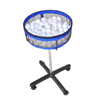 Набор для тренировок по настольному теннису, корзина для хранения нескольких мячей с подставкой, Передвижное портативное оборудование для подбора мячей для пинг-понга