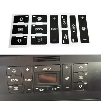 Наклейки для ремонта кнопки переключателя из ПВХ, Ремонт кнопки замены автомобильных аксессуаров, Черная наклейка на выключатель кондиционера-Decal