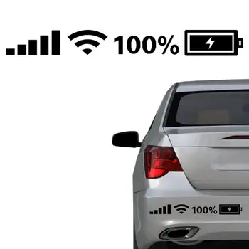 Наклейки на лобовое стекло автомобиля, привлекающая внимание Красивая виниловая наклейка для автомобиля, привлекающий внимание Красивый телефонный сигнал, логотип WiFi Power, винил для автомобиля