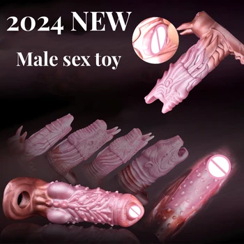 Новая мужская чашка для увеличения пениса, мужской презерватив, Удлинитель, Утолщающий презерватив для пениса, Пары Любят секс-товары Секс-шоп