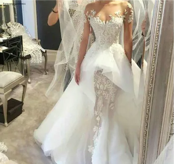 Новое поступление Свадебное платье с длинными рукавами 