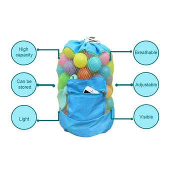 Портативная пляжная сумка, складная сетчатая сумка для плавания, детские корзины-органайзеры для пляжных игрушек, рюкзак для хранения сумок для плавания