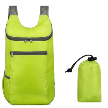 Портативный складной рюкзак из легкой водонепроницаемой ткани Оксфорд + сумка из полиэстера для пеших прогулок, кемпинга, тренажерного зала