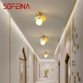 Потолочный светильник SOFEINA Nordic LED Macaroon Современная лампа для коридора в спальне напряжением 110-220 Вольт