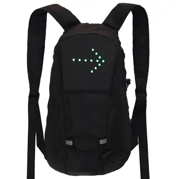 Рюкзак для верховой езды 15 л, рюкзак с дистанционным управлением и светодиодной подсветкой, с указателем поворота, зарядка через USB, Безопасная езда ночью