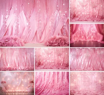 Фон для фотосъемки Mehofond Ярко-розовый бриллиантовый занавес для дня рождения взрослых, свадьбы, портрета беременных, декора для фотостудии
