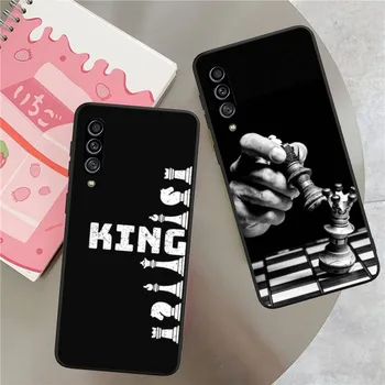Чехол для мобильного телефона Chess King для Samsung Galaxy S23 S22 S21 S10 S9 S8 Плюс ультра Черный мягкий чехол для телефона Funda
