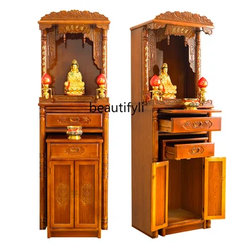 Шкаф для одежды Китайская Святыня Домашний Алтарь Будда Святыня, Хранящая Бога богатства Стол Бога Будды Шкаф для одежды