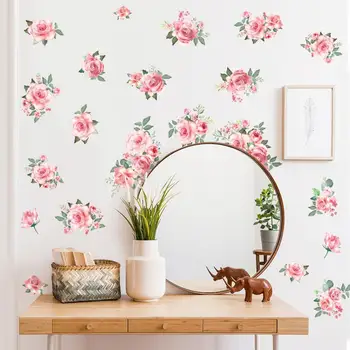 Яркая яркая наклейка на стену, декор стен в стиле природы, яркие цветочные наклейки на стену, изысканные художественные наклейки для дома, для спальни