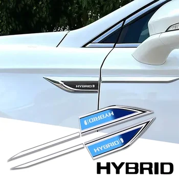 наклейки на боковые двери автомобильных аксессуаров 2шт для Hybrid Synergy Drive Toyota Prius Camry Rav4 yaris Crown Auris ford Hyundai Honda