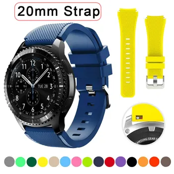 ремешок 22 мм для Samsung Gear S3 Classic Frontier, силиконовые умные часы, мягкий браслет, аксессуары для ремешков Galaxy Watch 3 45 мм